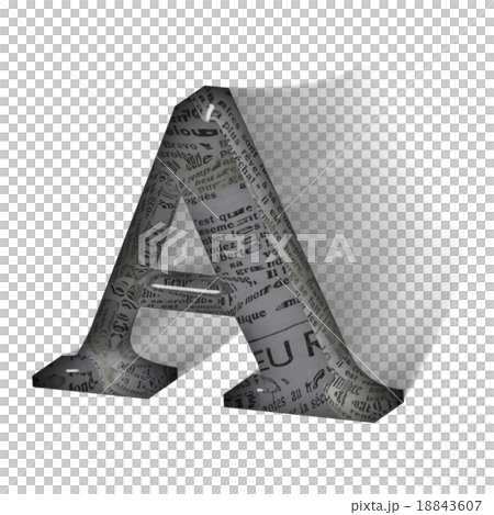 動態玻璃狀字母大寫字母（A）3D標誌 18843607