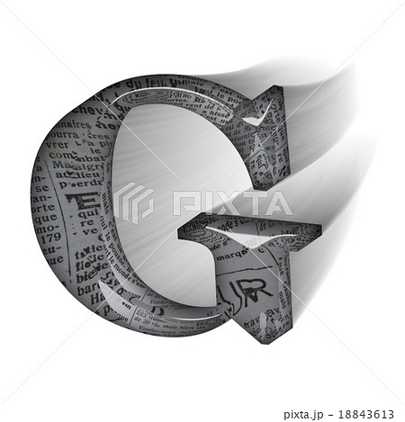 躍動感あるガラス風のアルファベット大文字(G)の3Dロゴ 18843613