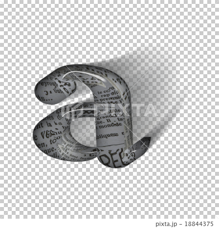 動態玻璃狀字母小寫字母（a）3D標誌 18844375