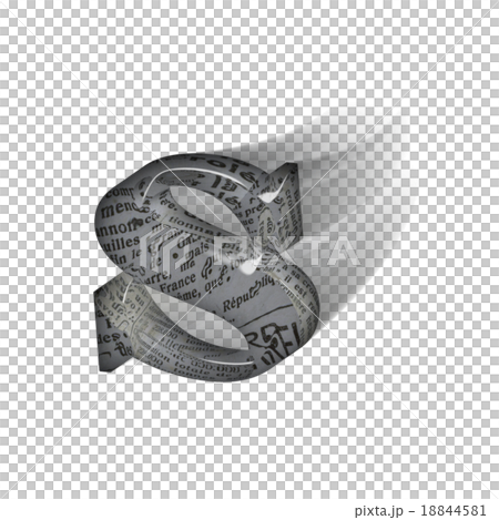 躍動感あるガラス風のアルファベット小文字(s)の3Dロゴ 18844581