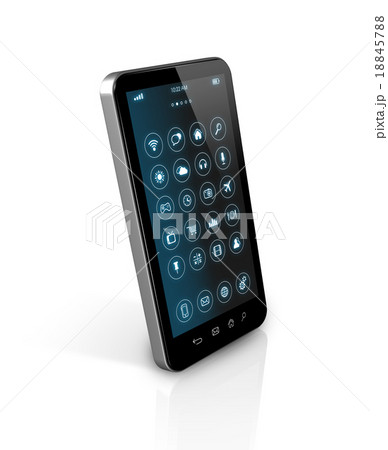 Smart phone with apps icons interface Smart phone with apps icons interface 18845788