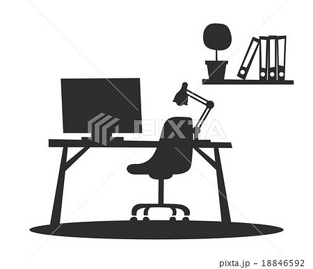 Business office interior with table, chair Business office interior with table, chair 18846592
