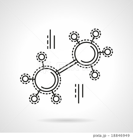 Molecule flat line vector icon Molecule flat line vector icon 18846949