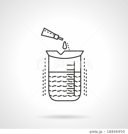 Chemical analysis flat line vector icon Chemical analysis flat line vector icon 18846950