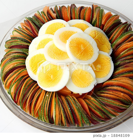 egg salad  cucumber Beetroot Carrot sliced 18848109