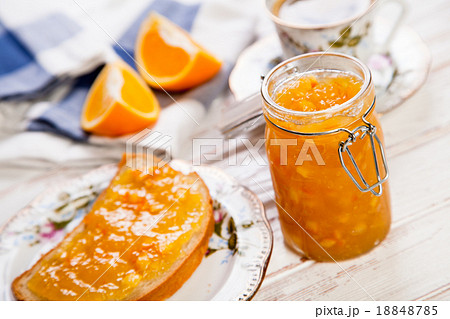 Slices of bread with jam Slices of bread with jam 18848785
