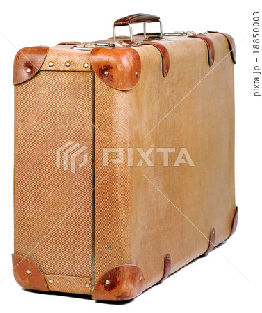 Vintage brown suitcase isolated Vintage brown suitcase isolated 18850003