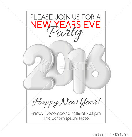 Invitation to New Year party with white numbers Invitation to New Year party with white numbers 18851255