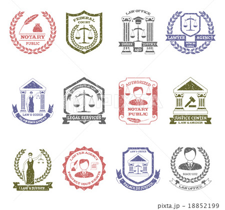 Law And Order Logo Stamps Set 18852199
