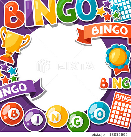 Bingo Or Lottery Game Background With Balls Andのイラスト素材