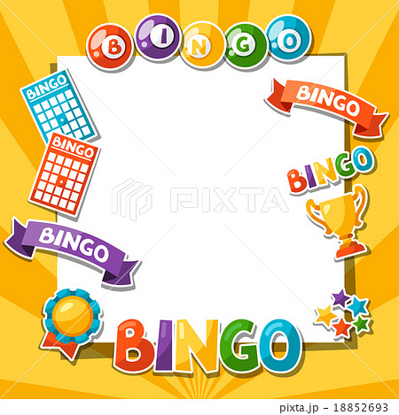 Bingo Or Lottery Game Background With Balls Andのイラスト素材