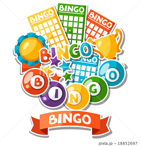 Bingo Or Lottery Game Background With Balls Andのイラスト素材 18852697 Pixta
