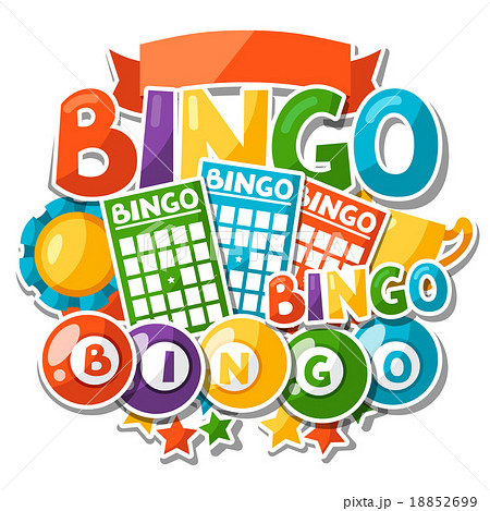 Bingo Or Lottery Game Background With Balls Andのイラスト素材