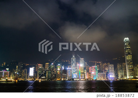 尖沙咀から観る中環の夜景(中国-香港) 尖沙咀から観る中環の夜景(中国-香港) 18853872