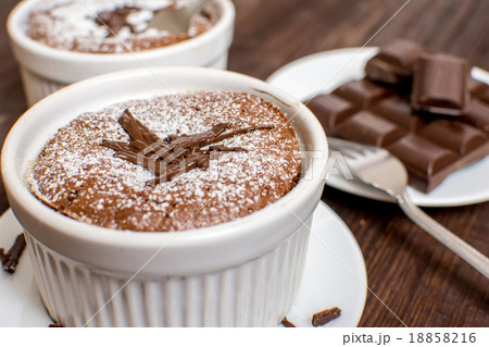 Traditional chocolate souffle 18858216