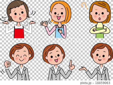 女性　主婦と営業 18859063