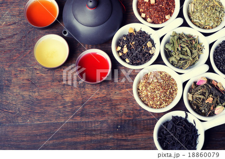 assortment of dry tea 18860079