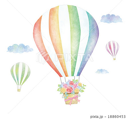 印刷 かわいい 気球 イラスト 簡単 Leyehanaejp