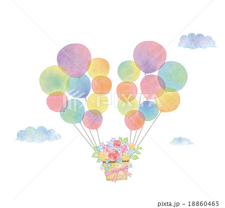 100 風船 気球 イラスト かわいい かっこいい無料イラスト素材集