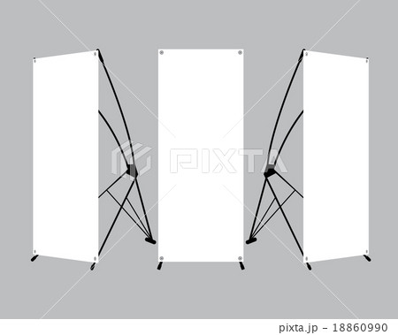 Set of blank X-stand banners display 18860990