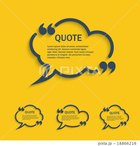Quote line cloud speech bubbles set 18866216