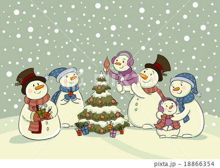 Snowman holiday party Snowman holiday party 18866354