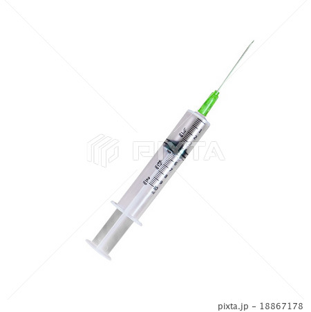 syringe on the white 18867178