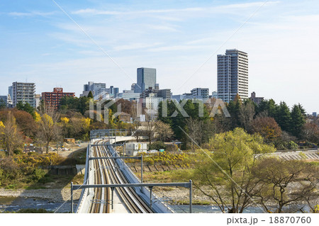 仙台市・仙台市地下鉄東西線新型車両と仙台市全景 仙台市・仙台市地下鉄東西線新型車両と仙台市全景 18870760