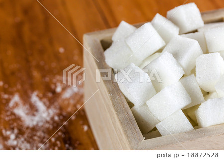 Sugar Cubes in Square Shaped Bowl Sugar Cubes in Square Shaped Bowl 18872528