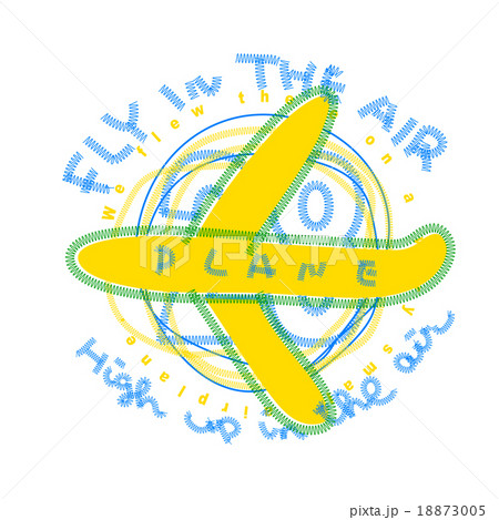 手書き風飛行機のイラスト 18873005