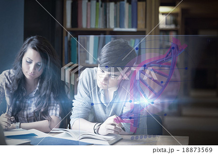 Composite image of illustration of dna Composite image of illustration of dna 18873569
