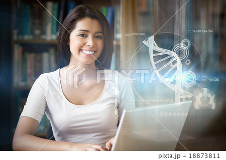 Composite image of illustration of dna 18873811