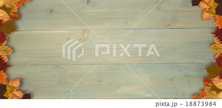 Composite image of autumn leaves pattern 18873984