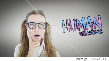 Composite image of female geeky hipster looking confused 18874044