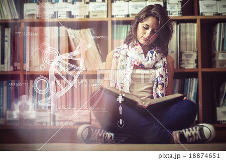 Composite image of illustration of dna 18874651