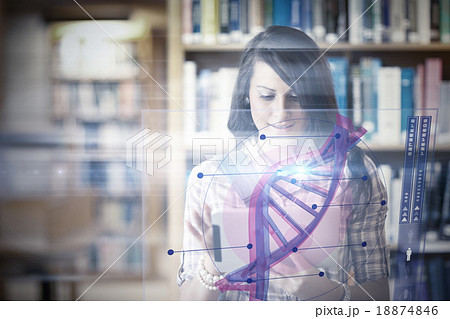 Composite image of illustration of dna Composite image of illustration of dna 18874846