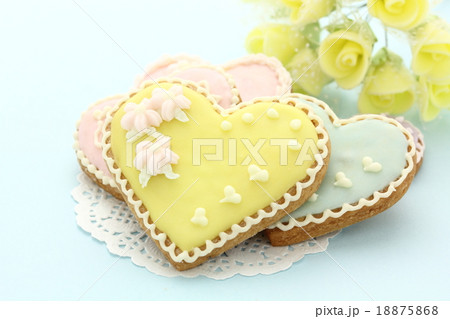 アイシングクッキー　ハート 18875868