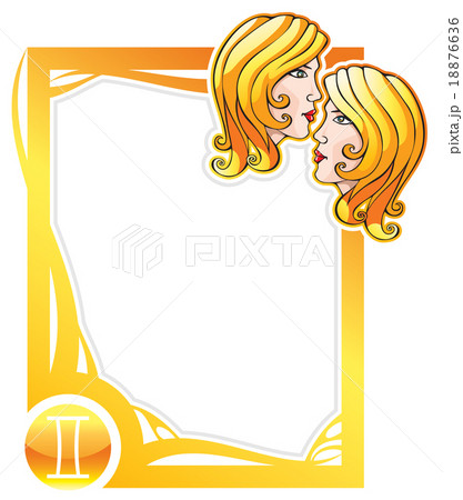 Zodiac frame series: Gemini, vector illustration 18876636