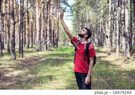 Boy with a phone 18879268