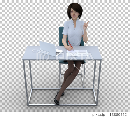 Business woman filling in the document perming3DCG Illustration material Business woman filling in the document perming3DCG Illustration material 18880552