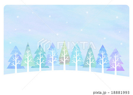 雪景色 寒中お見舞い 雪景色 寒中お見舞い 18881993