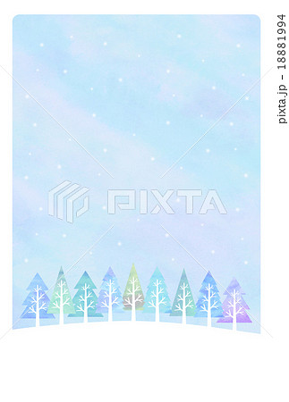 雪景色 寒中お見舞い 雪景色 寒中お見舞い 18881994