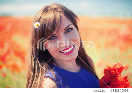 Girl with poppies Girl with poppies 18884548
