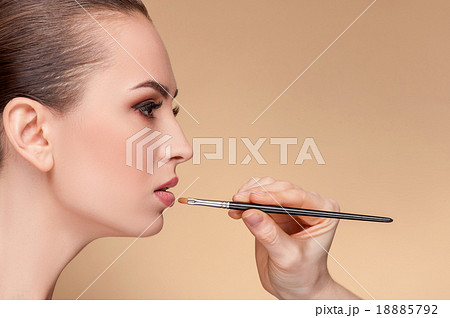 Attractive young girl is attending beauty salon Attractive young girl is attending beauty salon 18885792