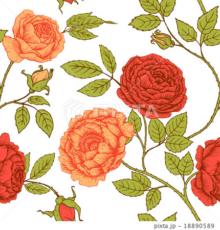 Vector floral pattern Vector floral pattern 18890589