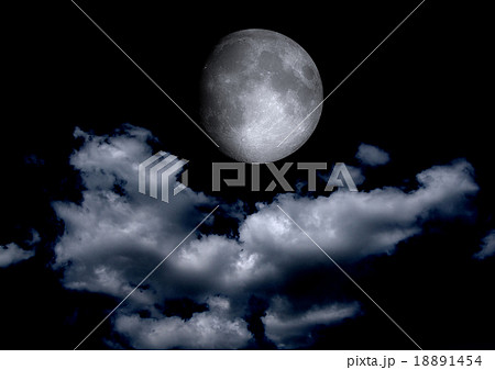 The moon in the night sky  18891454