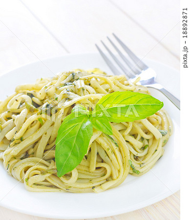 pasta with basil pasta with basil 18892871
