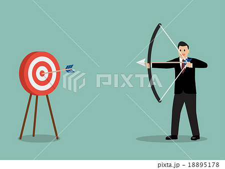 Arrow hitting target 18895178