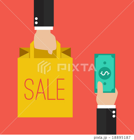 Money for shopping bag 18895187