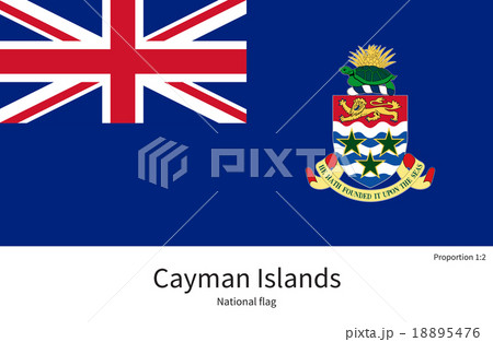 National flag of Cayman Islands with correct 18895476